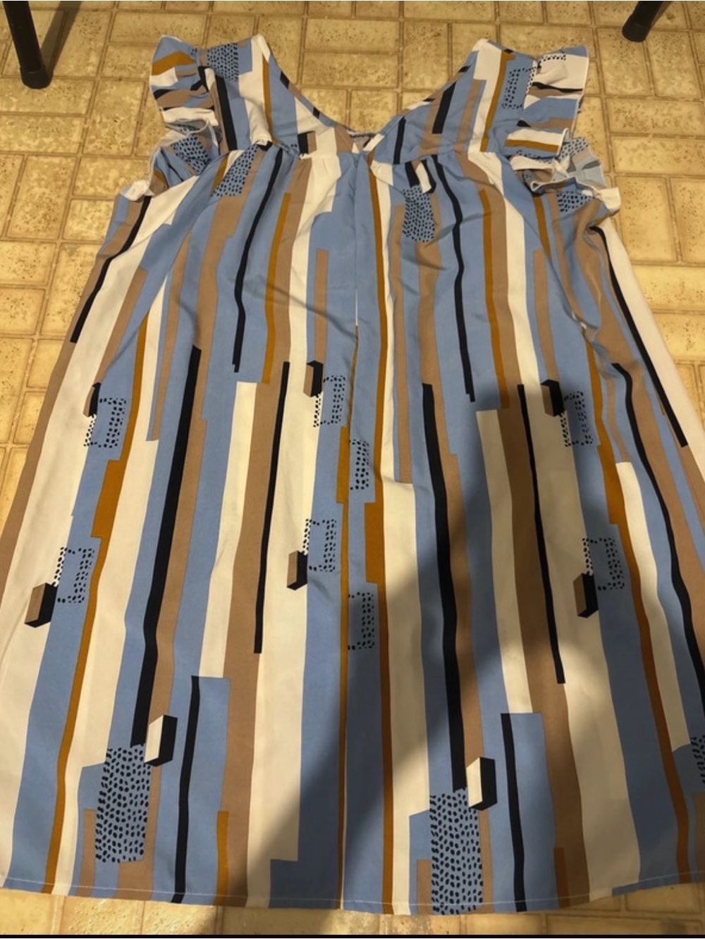 Blue Multi-Stripe Women's Skirt